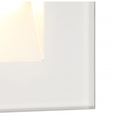 Notus Recessed Square Wall Lamp, 1 x 1.8W LED, 3000K, 70lm, IP65, White, 3yrs Warranty DELight - 6