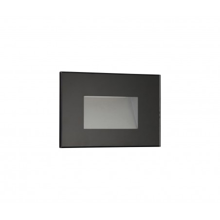 Notus Recessed Rectangle Wall Lamp, 1 x 3.3W LED, 3000K, 145lm, IP65, Black, 3yrs Warranty DELight - 5