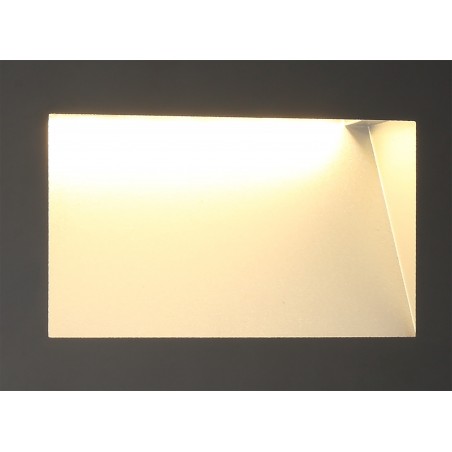 Notus Recessed Rectangle Wall Lamp, 1 x 3.3W LED, 3000K, 145lm, IP65, Black, 3yrs Warranty DELight - 7