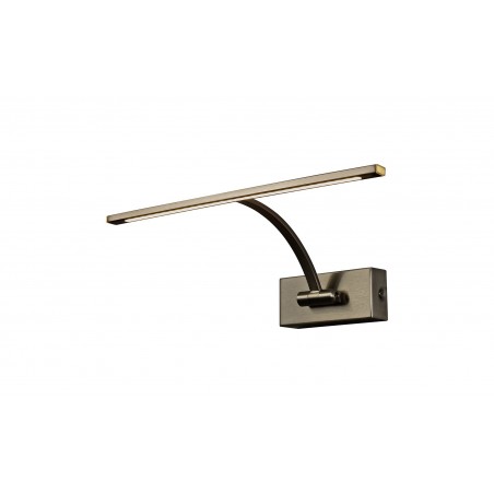 Alya Small 1 Arm Wall Lamp/Picture Light, 1 x 6W LED, 3000K, 470lm, Bronze, 3yrs Warranty DELight - 1