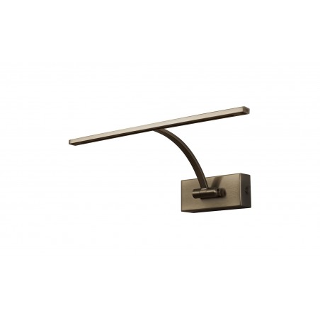 Alya Small 1 Arm Wall Lamp/Picture Light, 1 x 6W LED, 3000K, 470lm, Bronze, 3yrs Warranty DELight - 3