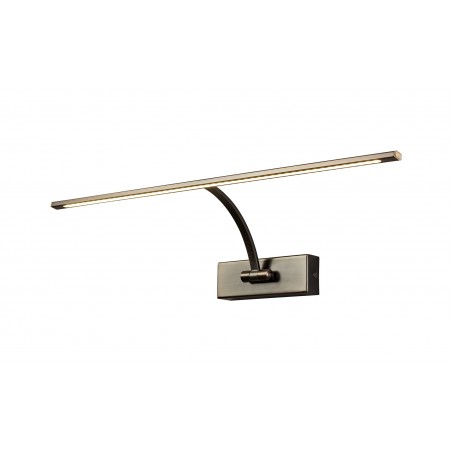 Alya Large 1 Arm Wall Lamp/Picture Light, 1 x 10W LED, 3000K, 850lm, Bronze, 3yrs Warranty DELight - 1