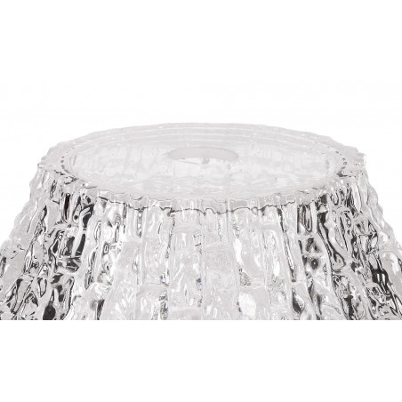 Cane Round 38cm Patterned Clear Glass Lampshade DELight - 3