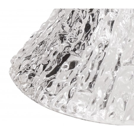 Cane Round 38cm Patterned Clear Glass Lampshade DELight - 4