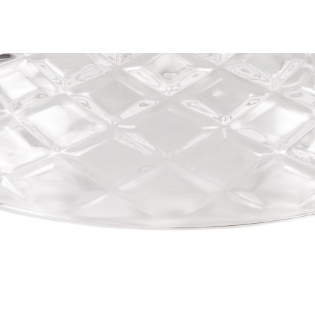 Cane Flat Round 30cm Patterned Clear Glass Lampshade DELight - 5