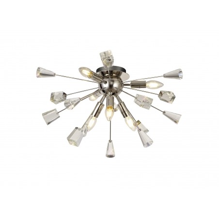 Namid Ceiling Sputnik , 6 Light E14, Polished Nickel/Crystal DELight - 5