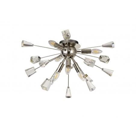 Namid Ceiling Sputnik , 6 Light E14, Polished Nickel/Crystal DELight - 6