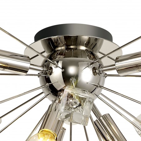 Namid Ceiling Sputnik , 6 Light E14, Polished Nickel/Crystal DELight - 7