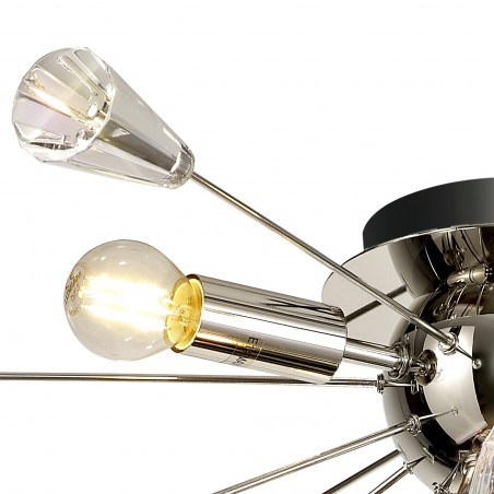 Namid Ceiling Sputnik , 6 Light E14, Polished Nickel/Crystal DELight - 8