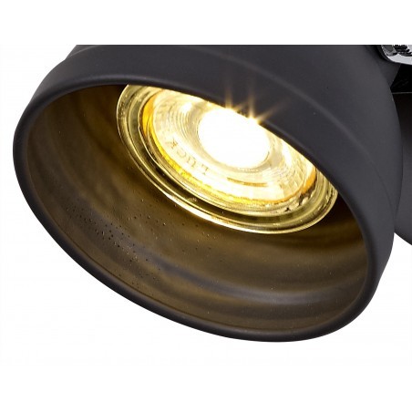 Louie Adjustable Spotlight, 1 x GU10 (Max 10W LED), Matt Grey/Polished Chrome DELight - 6