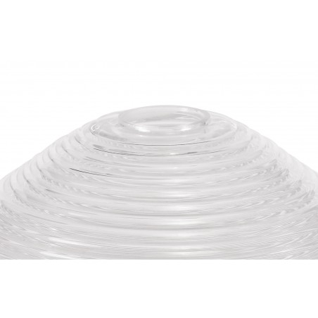 Cane Round 33.5cm Prismatic Effect Clear Glass Lampshade DELight - 3