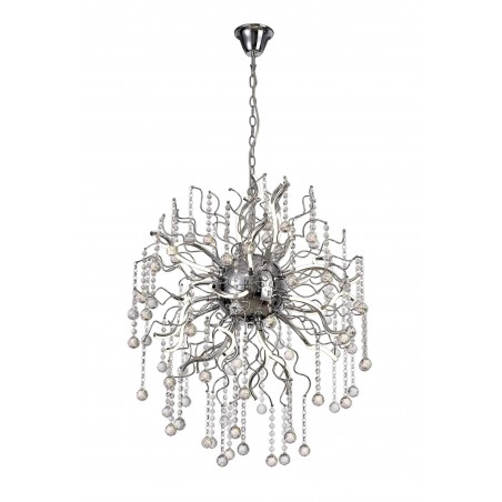 Tara Dimmable Pendant, 24 x 1.7W LED, 3000K, 3150lm, Polished Chrome, 3yrs Warranty DELight - 1