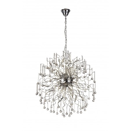 Tara Dimmable Pendant, 30 x 2.4W LED, 3000K, 5650lm, Polished Chrome, 3yrs Warranty DELight - 1
