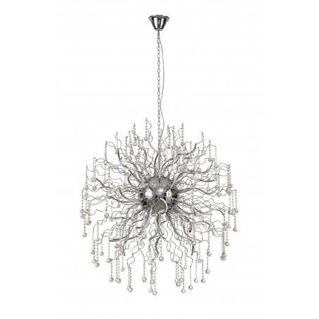 Tara Dimmable Pendant, 40 x 3.4W LED, 3000K, 10500lm, Polished Chrome, 3yrs Warranty DELight - 3