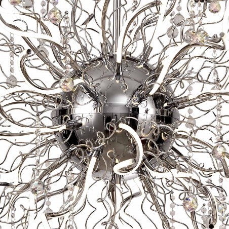 Tara Dimmable Pendant, 40 x 3.4W LED, 3000K, 10500lm, Polished Chrome, 3yrs Warranty DELight - 5