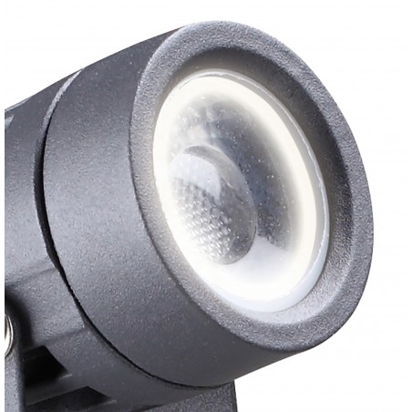 Virgo Spike Light, 1 x 3W LED, 3000K, 210lm, 30 Degree, IP65, Grey/Black, 3yrs Warranty DELight - 4