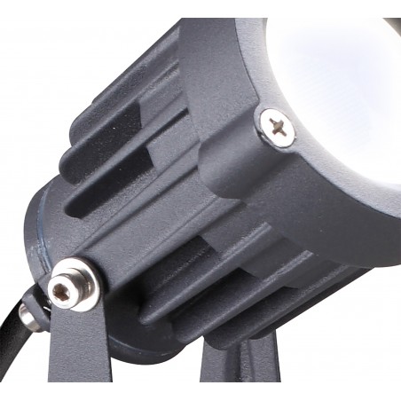 Virgo Spike Light, 1 x 7W LED, 3000K, 490lm, 30 Degree, IP65, Grey/Black, 3yrs Warranty DELight - 5