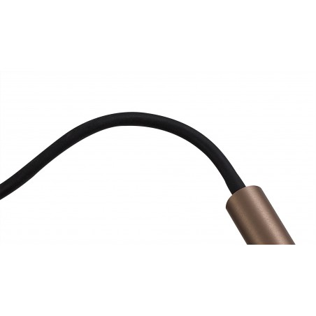 Stella Ceiling, 1 Light Adjustable Arm, 1 x 5W LED, 3000K, 310lm, Black/Satin Copper, 3yrs Warranty DELight - 5