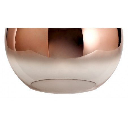 Aquila 1 Light Pendant E27 With 30cm Globe Glass, Copper/Matt Black/Clear DELight - 9