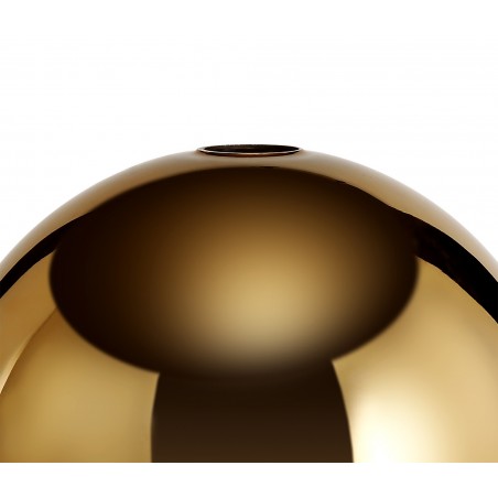 Aquila 1 Light Pendant E27 With 30cm Globe Glass, Brass Gold/Matt Black/Clear DELight - 8