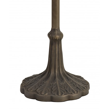 Athos 2 Light Leaf Design Floor Lamp E27 With 40cm Tiffany Shade, Blue/Orange/Crystal/Aged Antique Brass DELight - 7