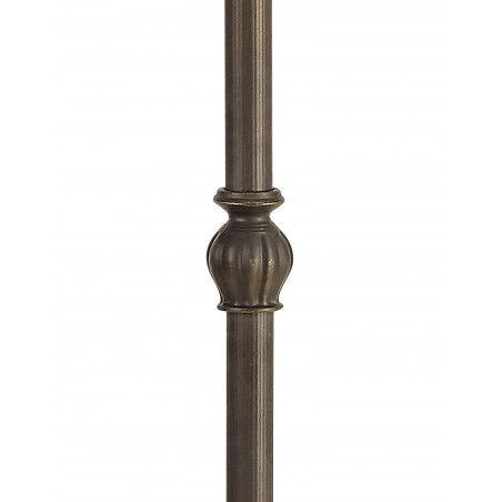 Athos 2 Light Leaf Design Floor Lamp E27 With 40cm Tiffany Shade, Blue/Orange/Crystal/Aged Antique Brass DELight - 8