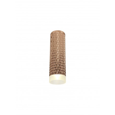 Nyx 1 Light 20cm Surface Mounted Ceiling GU10, Rose Gold/Acrylic Ring DELight - 1