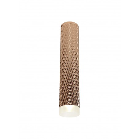 Nyx 1 Light 30cm Surface Mounted Ceiling GU10, Rose Gold/Acrylic Ring DELight - 1