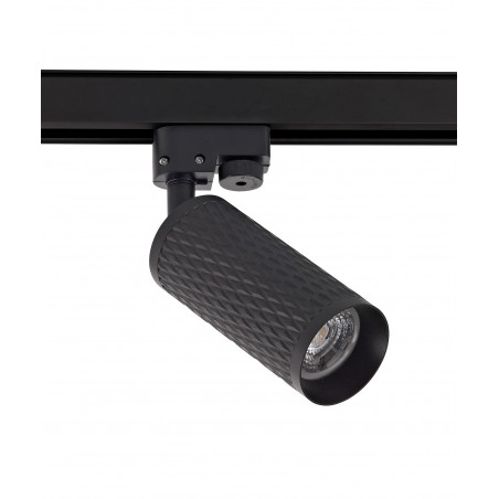 Nyx 1 Light Track Spotlight GU10, Sand Black/Acrylic Ring DELight - 4