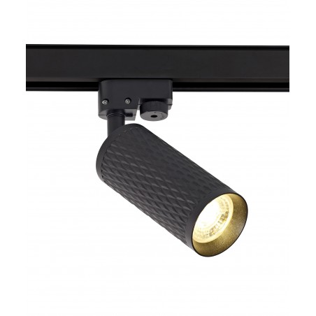 Nyx 1 Light Track Spotlight GU10, Sand Black/Acrylic Ring DELight - 8
