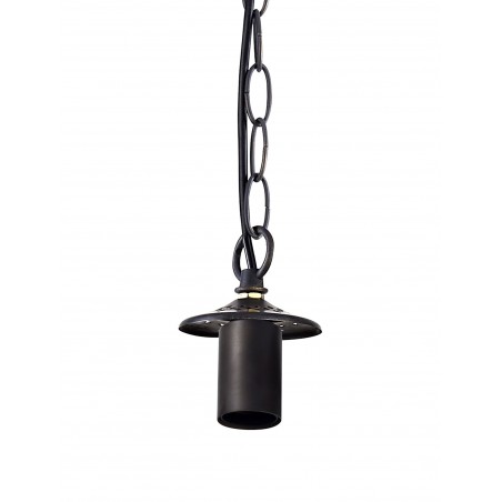 Eden 1 Light Downlighter Pendant E27 With 40cm Tiffany Shade, Amber/Cazure/Crystal/Aged Antique Brass DELight - 4