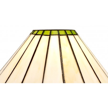 Tao 1 Light Uplighter Pendant E27 With 30cm Tiffany Shade, Green/Cazure/Crystal/Black DELight - 13