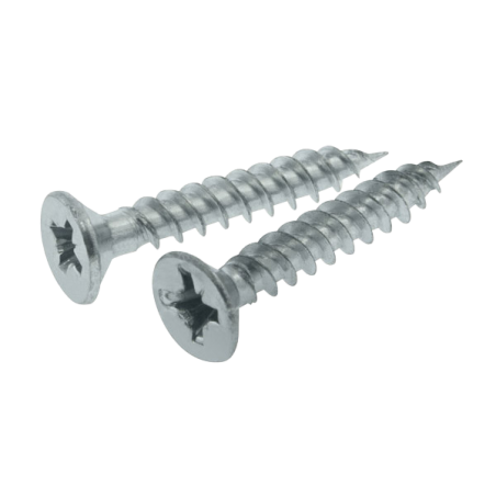 Unicrimp QWS10-15 10mm x 1.5inch Zinc Plated Twin Thread CSK Posi Countersunk Screws Pack of 200