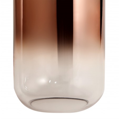 Aquila 1 Light Pendant E27 With 30cm Cylinder Glass, Copper/Matt Black/Clear DELight - 11