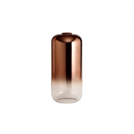 Aquila 1 Light Pendant E27 With 30cm Cylinder Glass, Copper/Matt Black/Clear DELight - 12