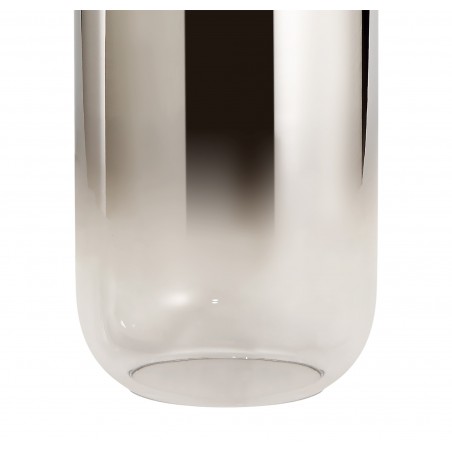 Aquila 1 Light Pendant E27 With 30cm Cylinder Glass, Black Chrome/Matt Black/Smoked/Clear DELight - 11