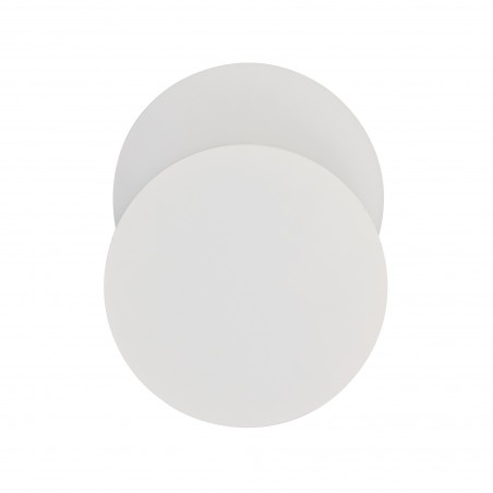 Elio Magnetic Base Wall Lamp, 12W LED 3000K 498lm, 20/19cm Round Bottom Offset, Sand White/Acrylic Frosted Diffuser DELight - 3