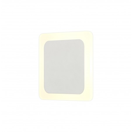 Elio Magnetic Base Wall Lamp, 12W LED 3000K 498lm, 15/19cm Square Centre, Sand White/Acrylic Frosted Diffuser DELight - 1
