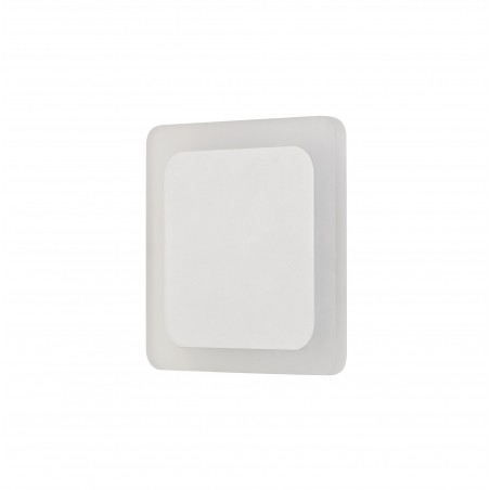 Elio Magnetic Base Wall Lamp, 12W LED 3000K 498lm, 15/19cm Square Centre, Sand White/Acrylic Frosted Diffuser DELight - 3
