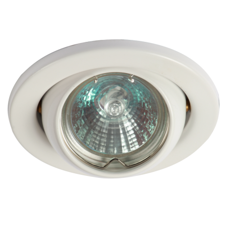Knightsbridge LE04W1 IP20 12V 50W max. L/V White Eyeball Downlight with Bridge