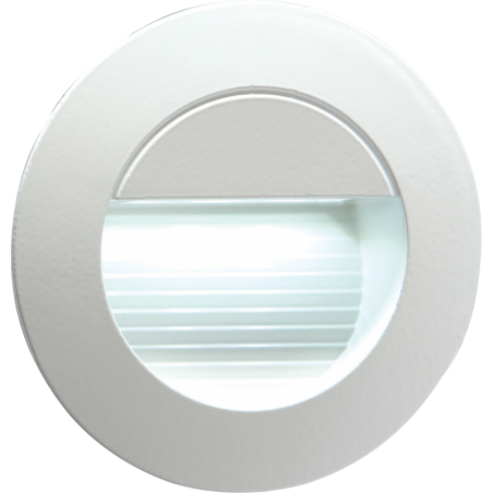 Knightsbridge NH020W 230V IP54 Recessed Round Indoor/Outdoor LED Guide/Stair/Wall Light White LED