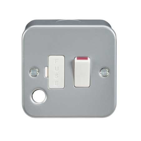 Knightsbridge M6300F Metal Clad 13A Switched Fused Spur Unit with Flex Outlet