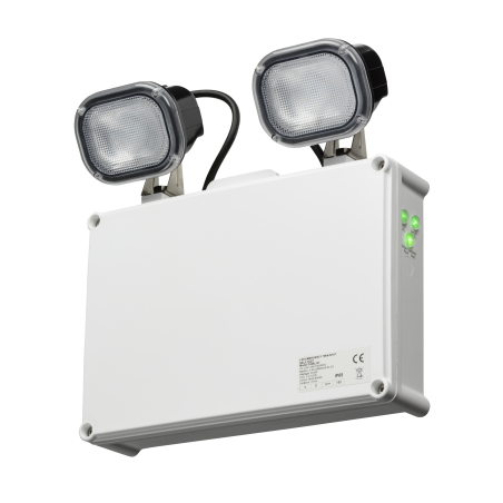 Knightsbridge EMTWINST 230V IP65 2 x 3W LED Twin Emergency Spotlight - Self Test-1