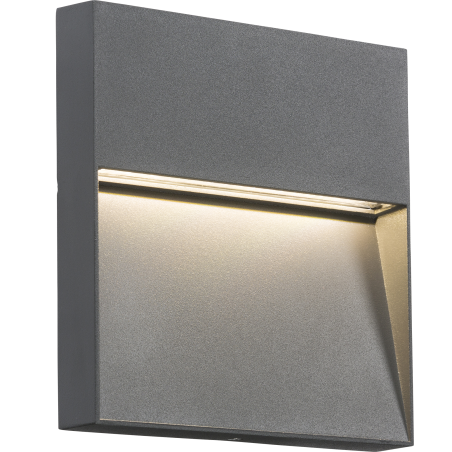 Knightsbridge LWS4G 230V IP44 4W LED Square Wall / Guide light - Grey-1