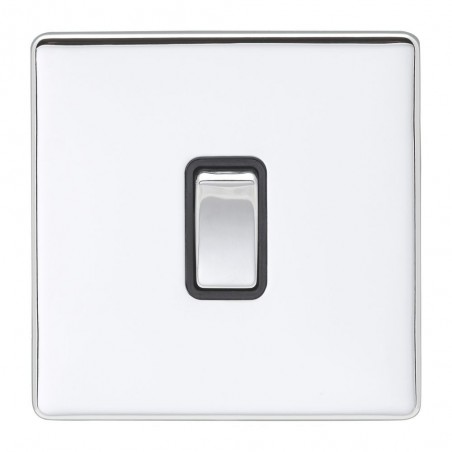 Eurolite ECPC20ADPSWPCB 20A 1 gang Polished Chrome Low Profile Concealed Switch
