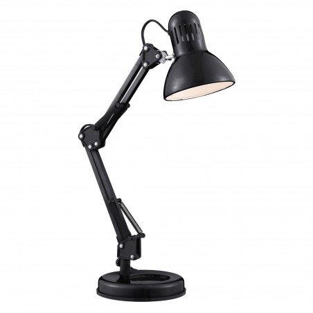 Searchlight 2429BK Desk Partners - Shiny Black Hobby Table Lamp