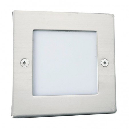 Searchlight 9907WH Ankle Led Recessed Indoor & Outdoor Light Square Chrome - White Led
