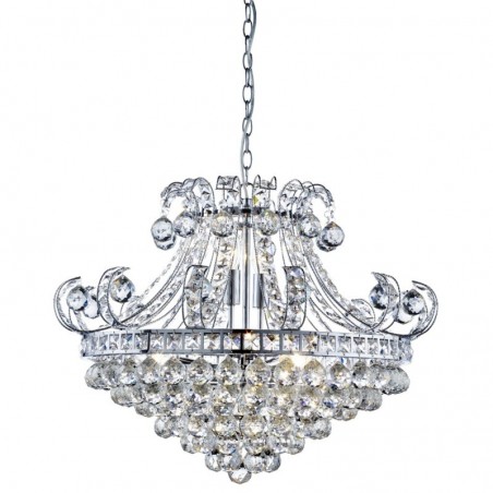 Searchlight 5046-6CC Bloomsbury 6Lt Crystal Tiered Chandelier