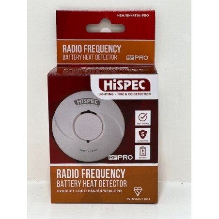 Hispec HSA/BH/RF10-PRO 10 Year Lithium Battery Wireless Interlink RF Heat detector