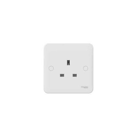 Schneider Lisse GGBL3050 13A 1 Gang Single Pole White Unswitched Socket